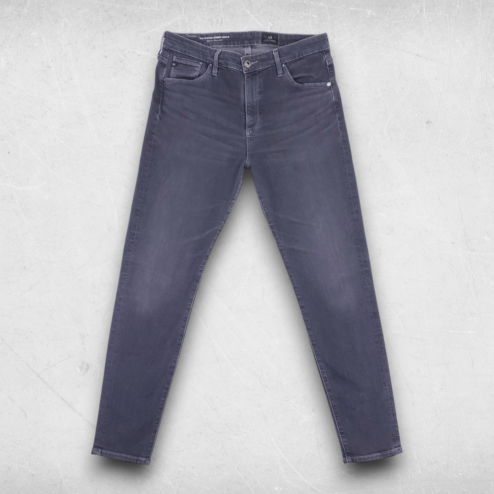 AG Farrah Skinny Ankle Jeans Women 31R Gray High Rise Clean Girl Casual Chic